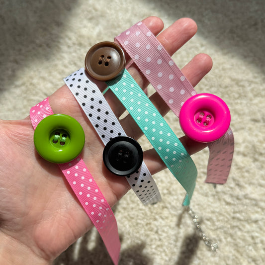 Ribbon Button Choker