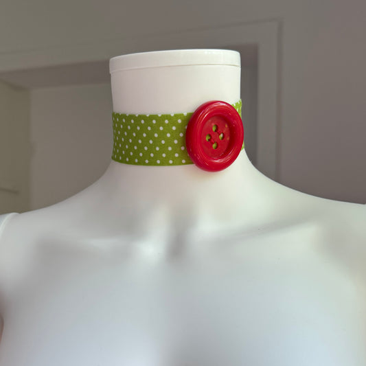 Button Choker | Red