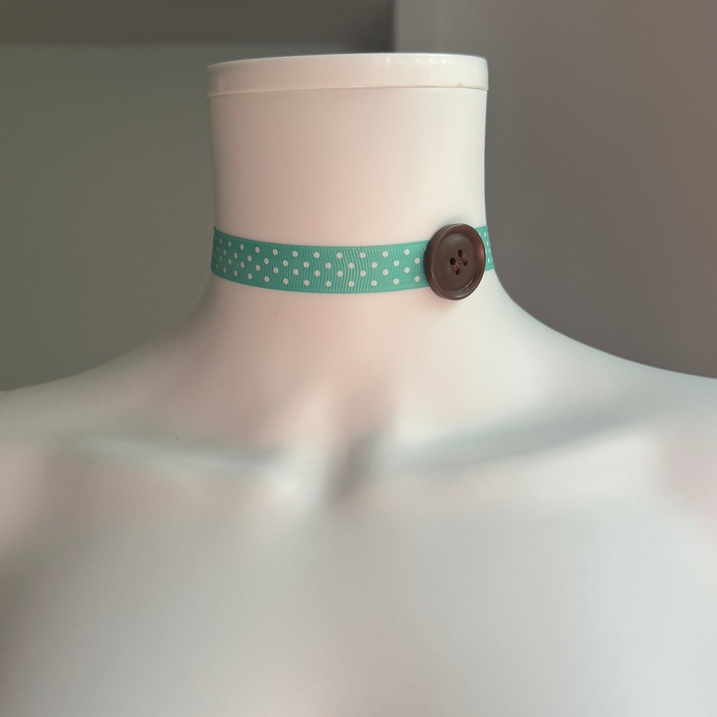 Ribbon Button Choker