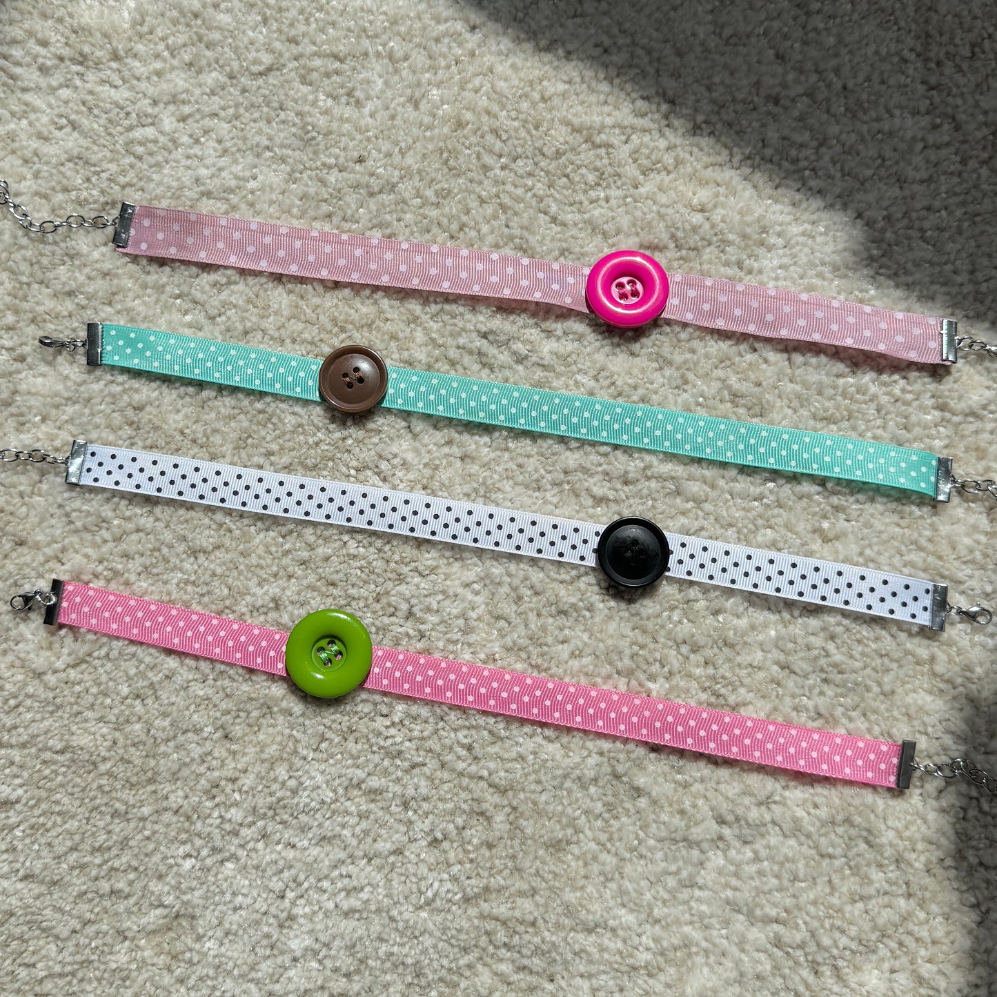 Ribbon Button Choker